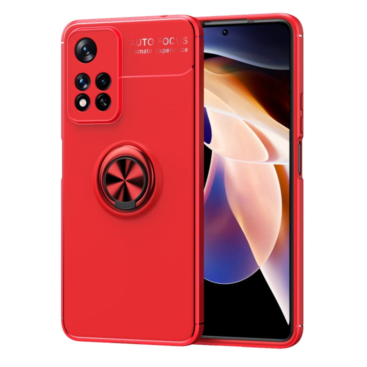For Xiaomi Redmi Note 11 Pro Metal Ring Holder 360 Degree Rotating TPU Phone Case