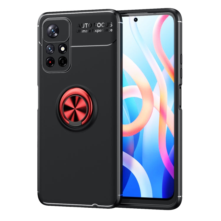 For Xiaomi Redmi Note 11 (China) Metal Ring Holder 360 Degree Rotating TPU Phone Case