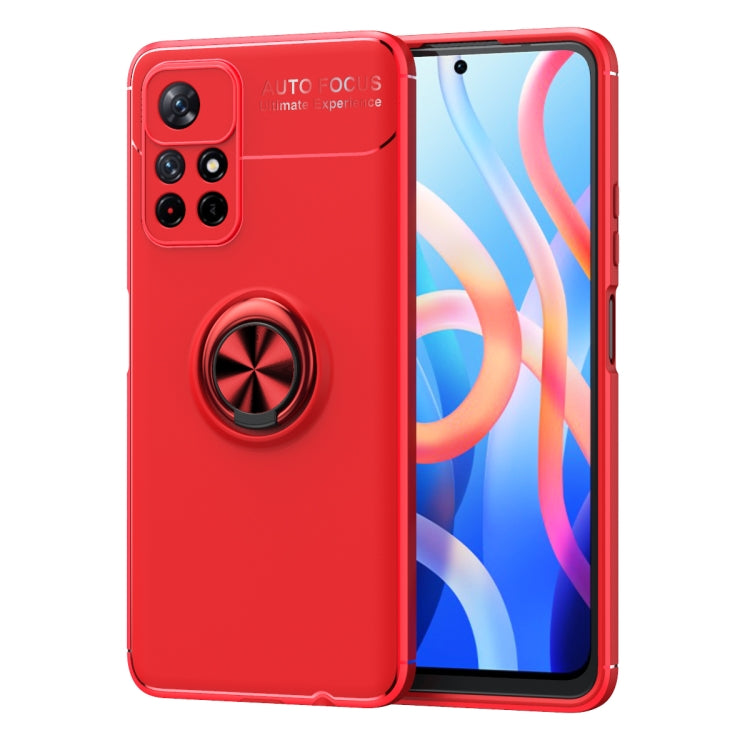 For Xiaomi Redmi Note 11 (China) Metal Ring Holder 360 Degree Rotating TPU Phone Case