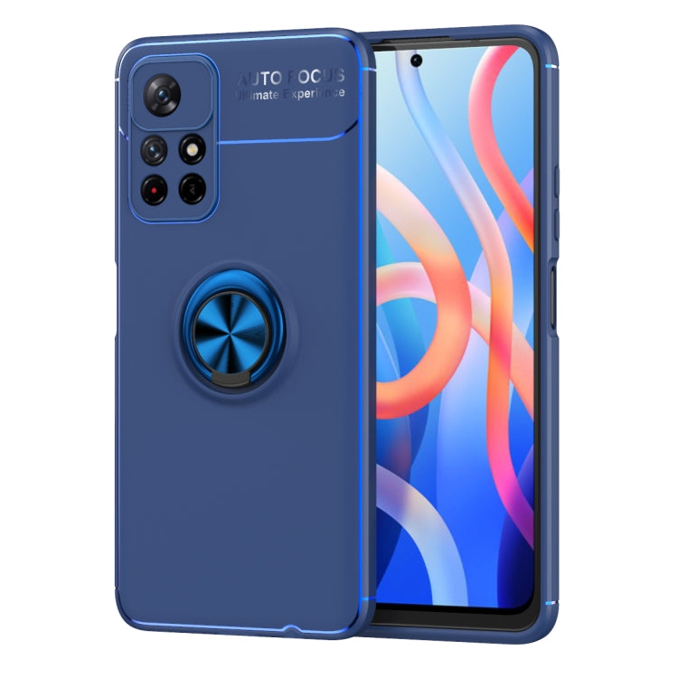 For Xiaomi Redmi Note 11 (China) Metal Ring Holder 360 Degree Rotating TPU Phone Case