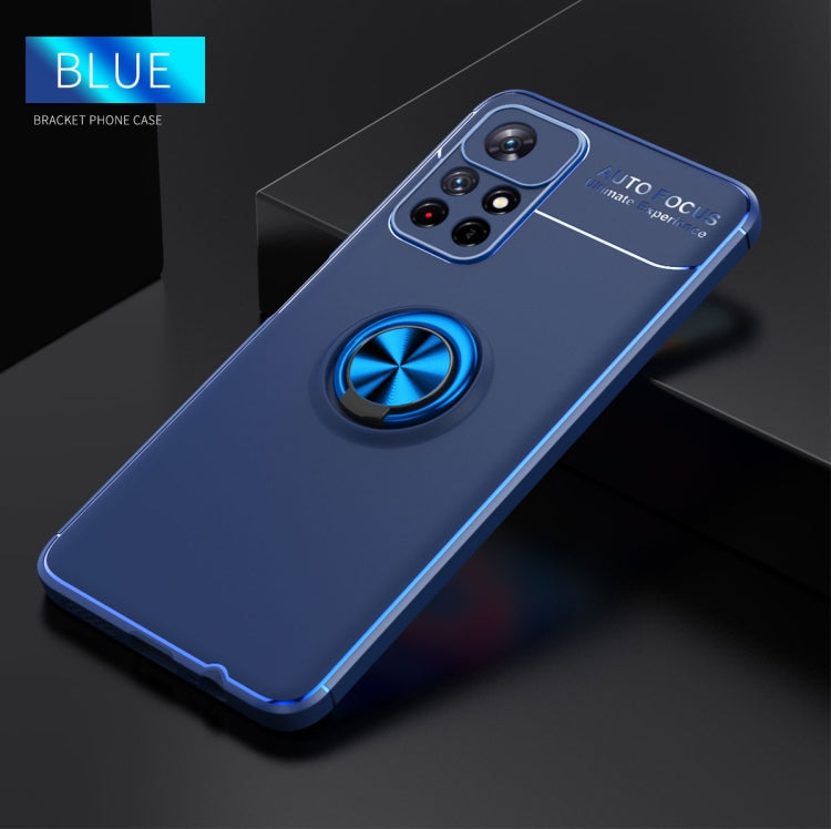 For Xiaomi Redmi Note 11 (China) Metal Ring Holder 360 Degree Rotating TPU Phone Case