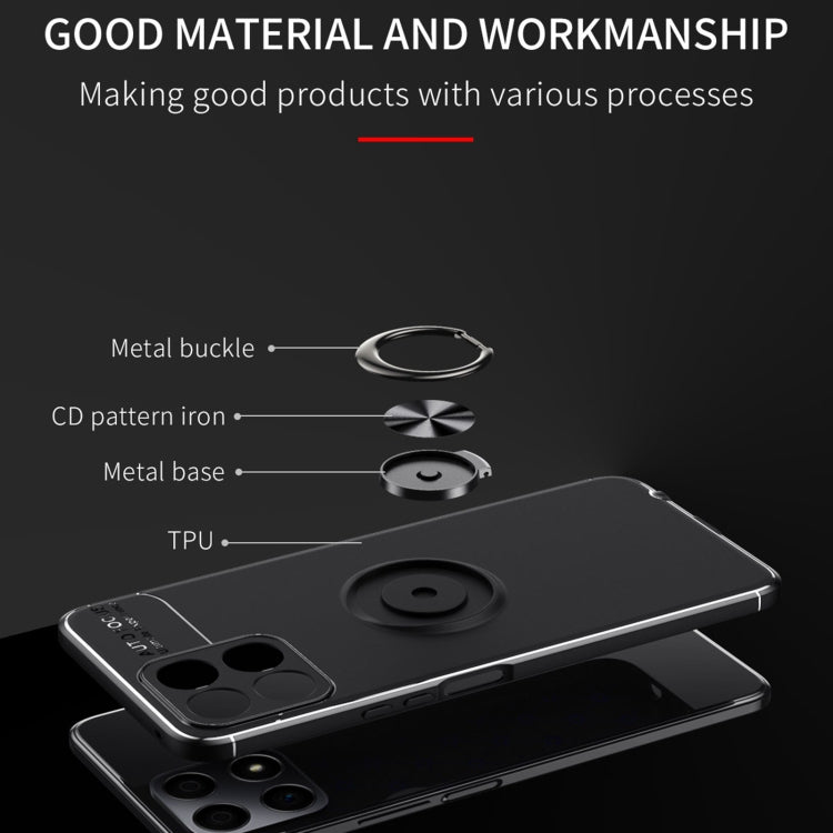For Honor 30i Metal Ring Holder 360 Degree Rotating TPU Phone Case