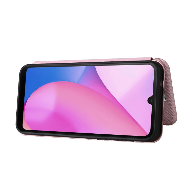 For Blackview Oscal C20 Carbon Fiber Texture Horizontal Flip Leather Phone Case with Card Slot