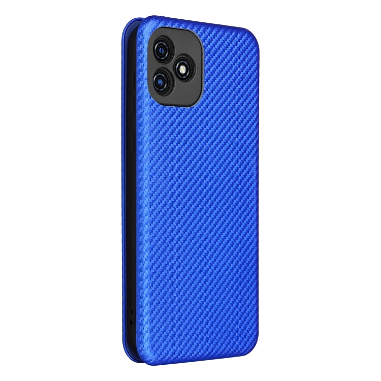 For Blackview Oscal C20 Carbon Fiber Texture Horizontal Flip Leather Phone Case with Card Slot