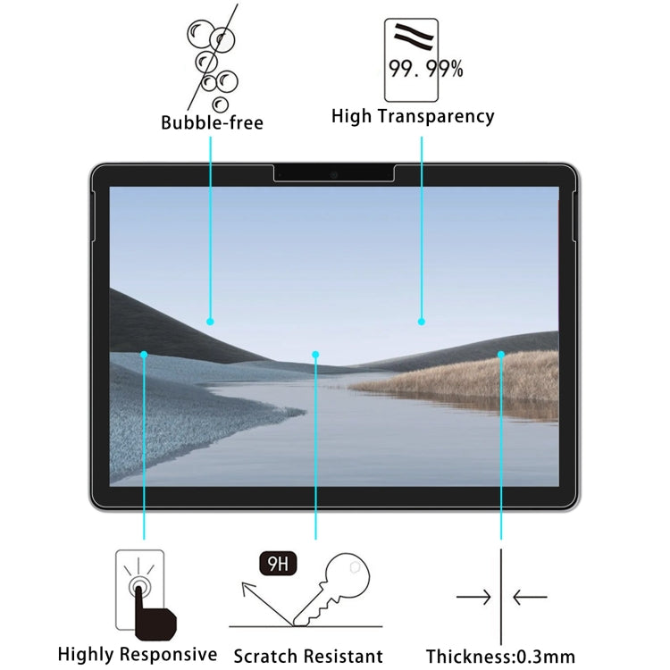 For Microsoft Surface Go 3 9H 2.5D Explosion-proof Tempered Tablet Glass Film