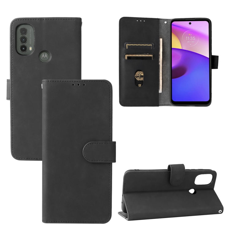 For Motorola Moto E20 / E30 / E40 Skin Feel Magnetic Horizontal Flip Phone Leather Case with Holder & Card Slots & Wallet