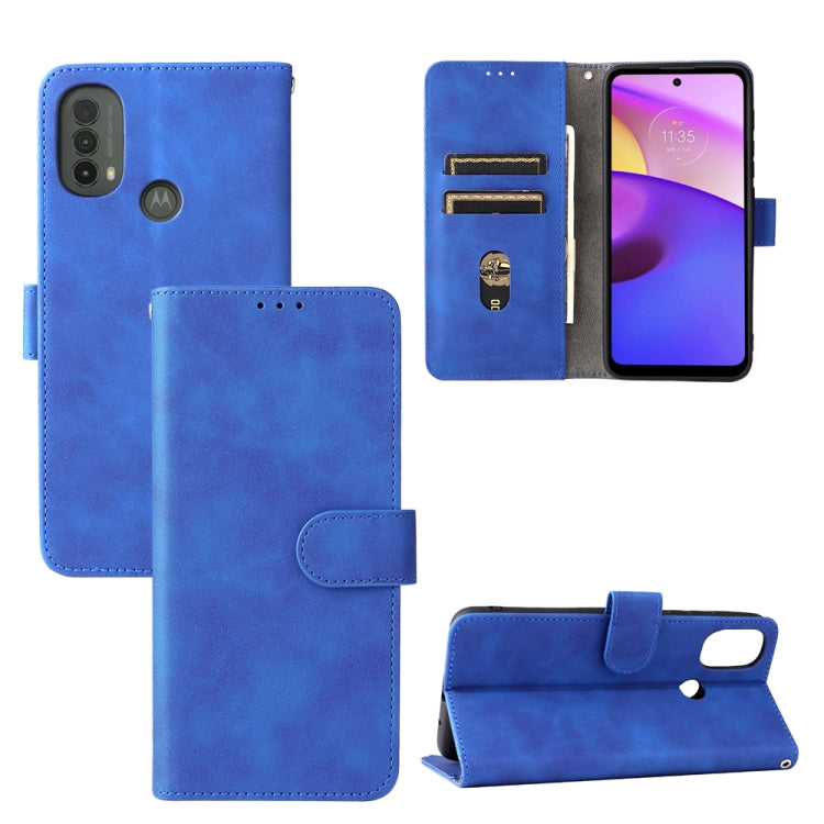 For Motorola Moto E20 / E30 / E40 Skin Feel Magnetic Horizontal Flip Phone Leather Case with Holder & Card Slots & Wallet
