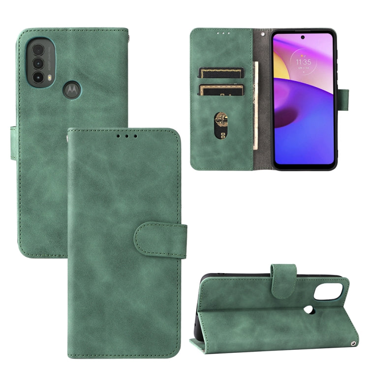 For Motorola Moto E20 / E30 / E40 Skin Feel Magnetic Horizontal Flip Phone Leather Case with Holder & Card Slots & Wallet
