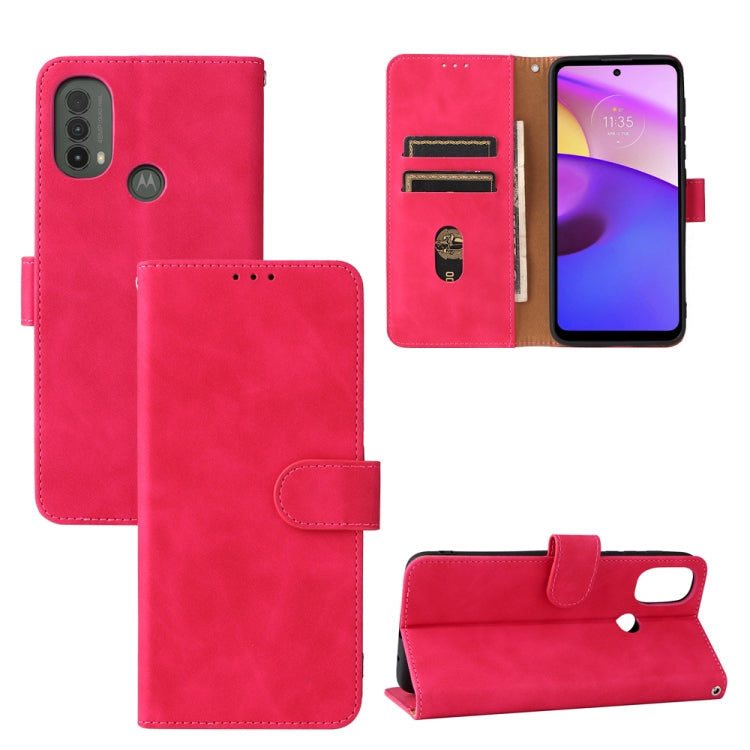 For Motorola Moto E20 / E30 / E40 Skin Feel Magnetic Horizontal Flip Phone Leather Case with Holder & Card Slots & Wallet