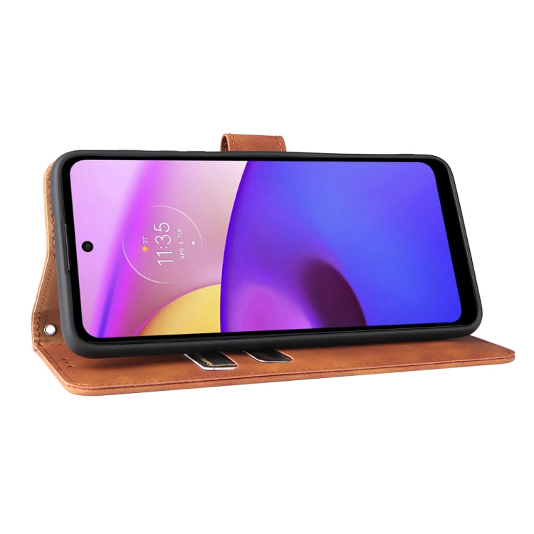 For Motorola Moto E20 / E30 / E40 Skin Feel Magnetic Horizontal Flip Phone Leather Case with Holder & Card Slots & Wallet