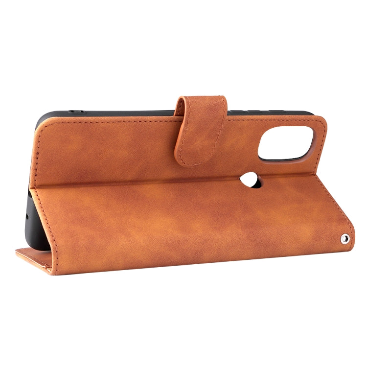 For Motorola Moto E20 / E30 / E40 Skin Feel Magnetic Horizontal Flip Phone Leather Case with Holder & Card Slots & Wallet
