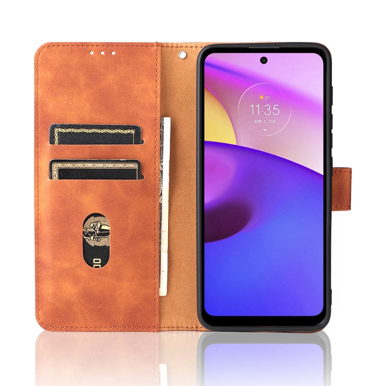 For Motorola Moto E20 / E30 / E40 Skin Feel Magnetic Horizontal Flip Phone Leather Case with Holder & Card Slots & Wallet