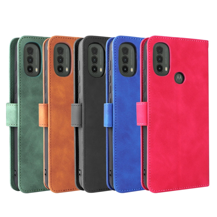 For Motorola Moto E20 / E30 / E40 Skin Feel Magnetic Horizontal Flip Phone Leather Case with Holder & Card Slots & Wallet