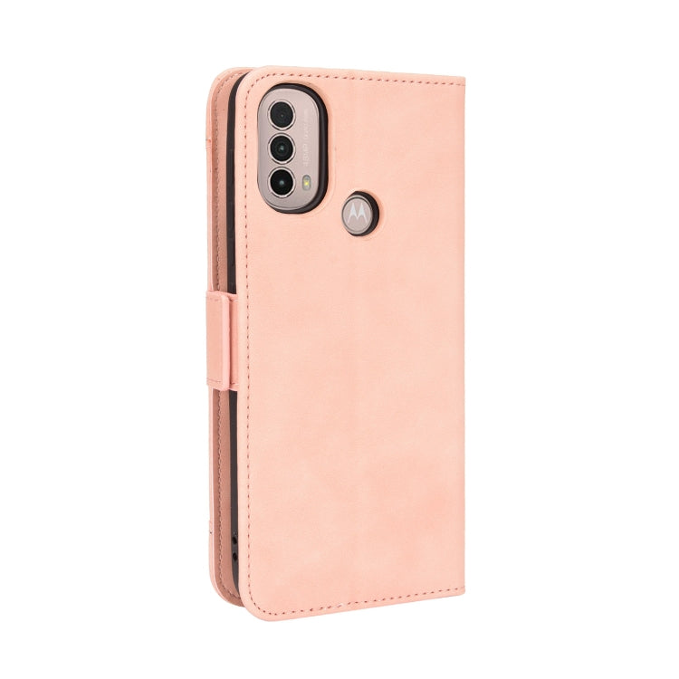 For Motorola Moto E40/E30/E20 Skin Feel Calf Pattern Horizontal Flip Leather Phone Case with Holder & Card Slots & Photo Frame