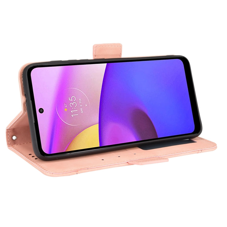 For Motorola Moto E40/E30/E20 Skin Feel Calf Pattern Horizontal Flip Leather Phone Case with Holder & Card Slots & Photo Frame
