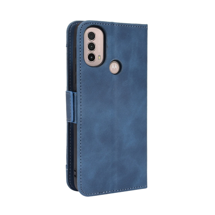 For Motorola Moto E40/E30/E20 Skin Feel Calf Pattern Horizontal Flip Leather Phone Case with Holder & Card Slots & Photo Frame