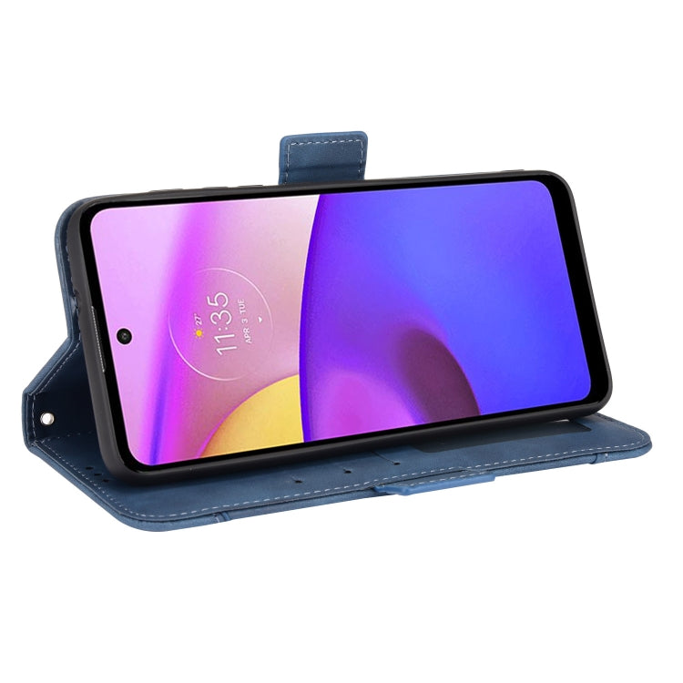 For Motorola Moto E40/E30/E20 Skin Feel Calf Pattern Horizontal Flip Leather Phone Case with Holder & Card Slots & Photo Frame