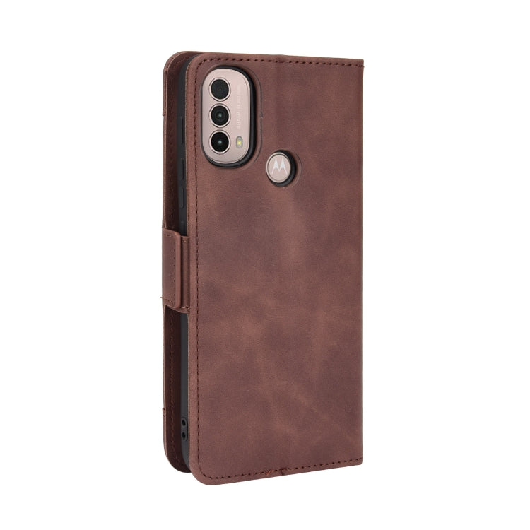 For Motorola Moto E40/E30/E20 Skin Feel Calf Pattern Horizontal Flip Leather Phone Case with Holder & Card Slots & Photo Frame