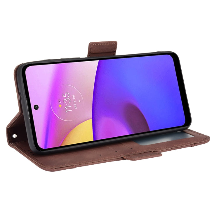 For Motorola Moto E40/E30/E20 Skin Feel Calf Pattern Horizontal Flip Leather Phone Case with Holder & Card Slots & Photo Frame