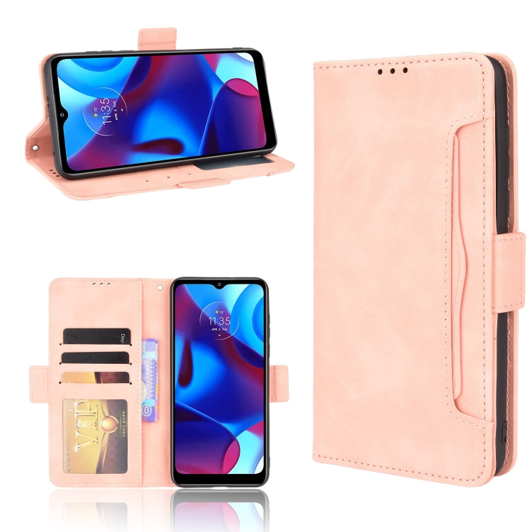 For Motorola Moto G Pure Skin Feel Calf Pattern Horizontal Flip Leather Phone Case with Holder & Card Slots & Photo Frame