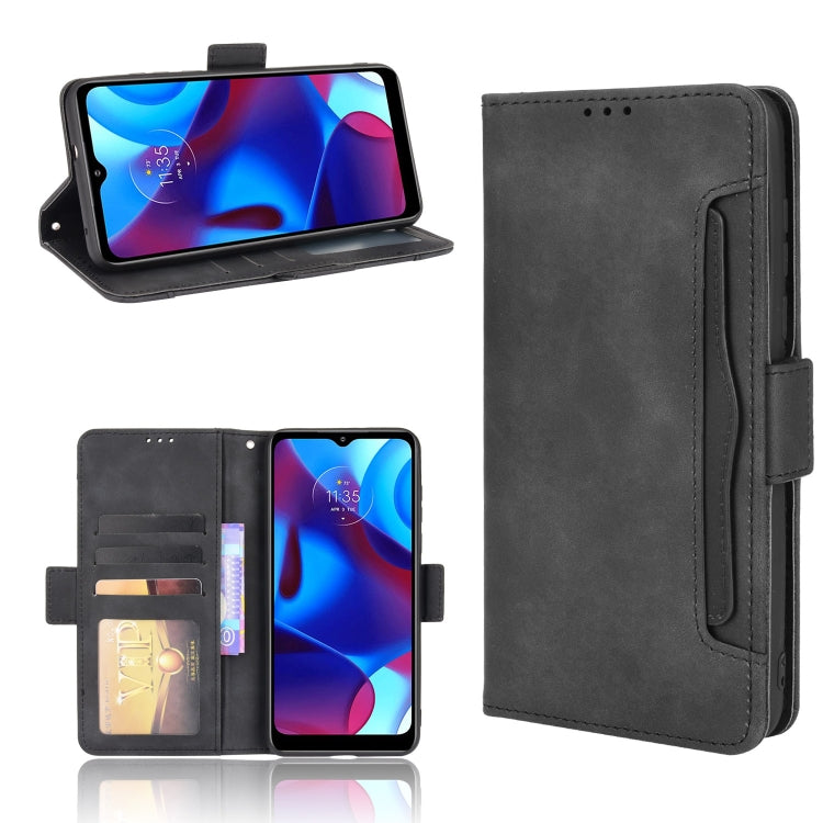 For Motorola Moto G Pure Skin Feel Calf Pattern Horizontal Flip Leather Phone Case with Holder & Card Slots & Photo Frame