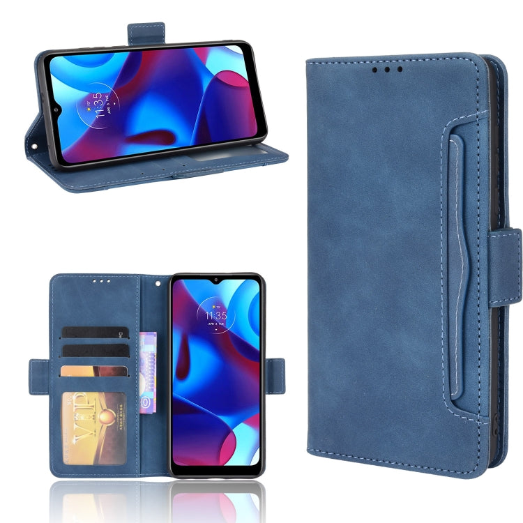 For Motorola Moto G Pure Skin Feel Calf Pattern Horizontal Flip Leather Phone Case with Holder & Card Slots & Photo Frame