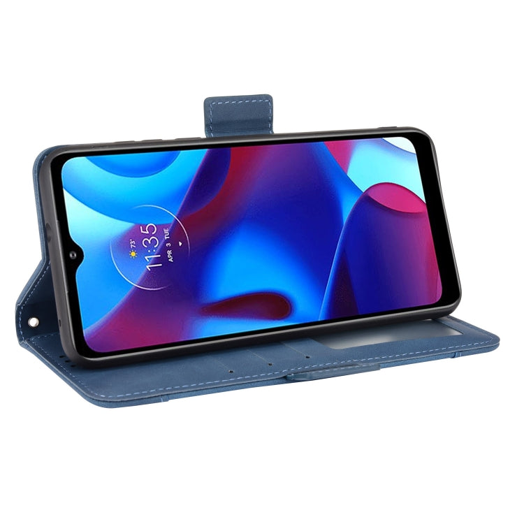 For Motorola Moto G Pure Skin Feel Calf Pattern Horizontal Flip Leather Phone Case with Holder & Card Slots & Photo Frame