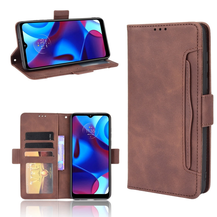 For Motorola Moto G Pure Skin Feel Calf Pattern Horizontal Flip Leather Phone Case with Holder & Card Slots & Photo Frame