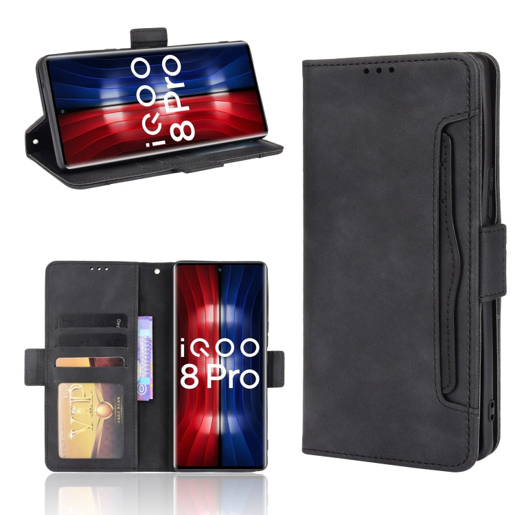 For vivo iQOO 8 Pro Skin Feel Calf Pattern Horizontal Flip Leather Phone Case with Holder & Card Slots & Photo Frame