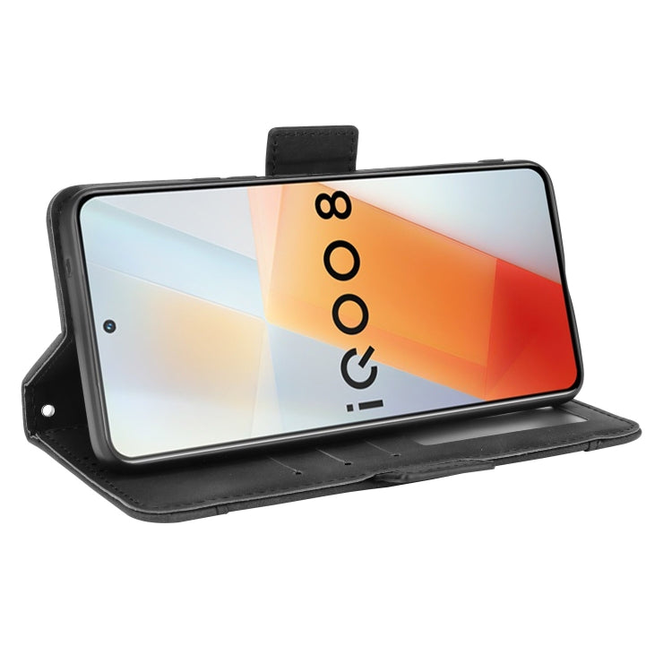 For vivo iQOO 8 Skin Feel Calf Pattern Horizontal Flip Leather Phone Case with Holder & Card Slots & Photo Frame