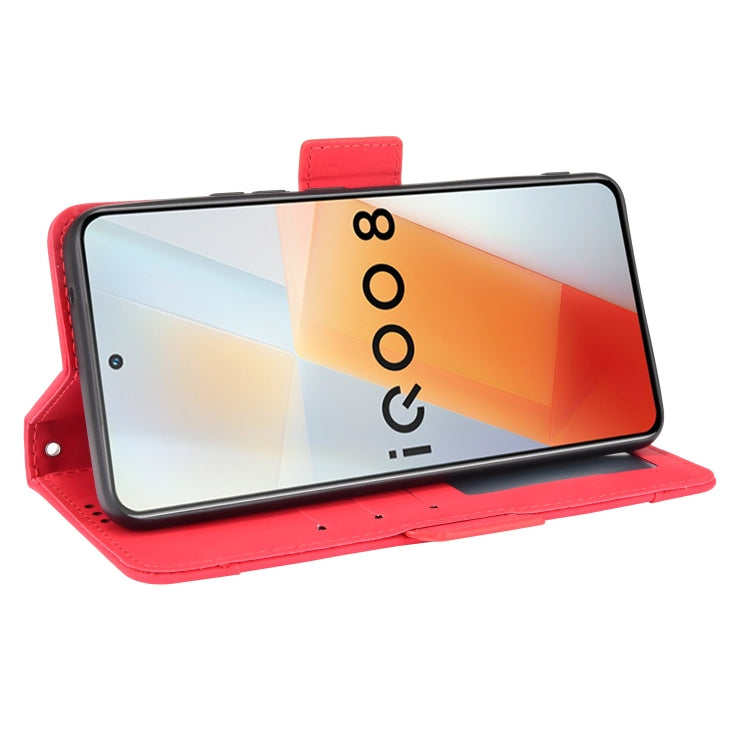 For vivo iQOO 8 Skin Feel Calf Pattern Horizontal Flip Leather Phone Case with Holder & Card Slots & Photo Frame