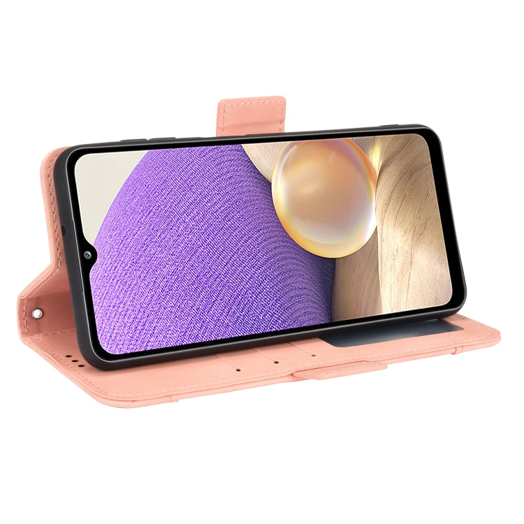 For Samsung Galaxy A13 5G Skin Feel Calf Pattern Horizontal Flip Leather Phone Case with Holder & Card Slots & Photo Frame