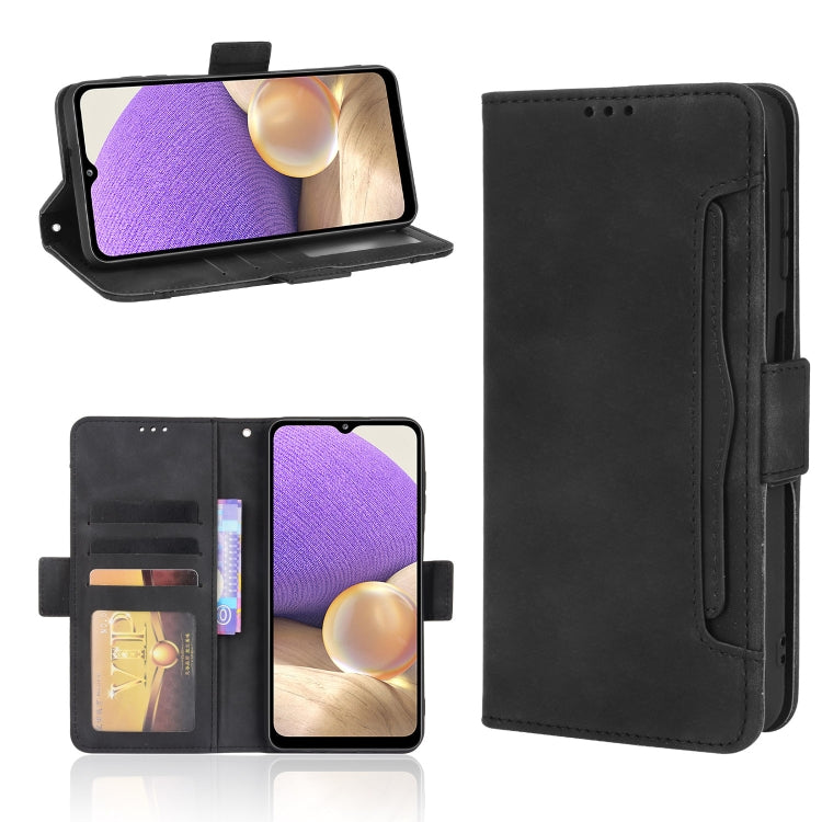 For Samsung Galaxy A13 5G Skin Feel Calf Pattern Horizontal Flip Leather Phone Case with Holder & Card Slots & Photo Frame