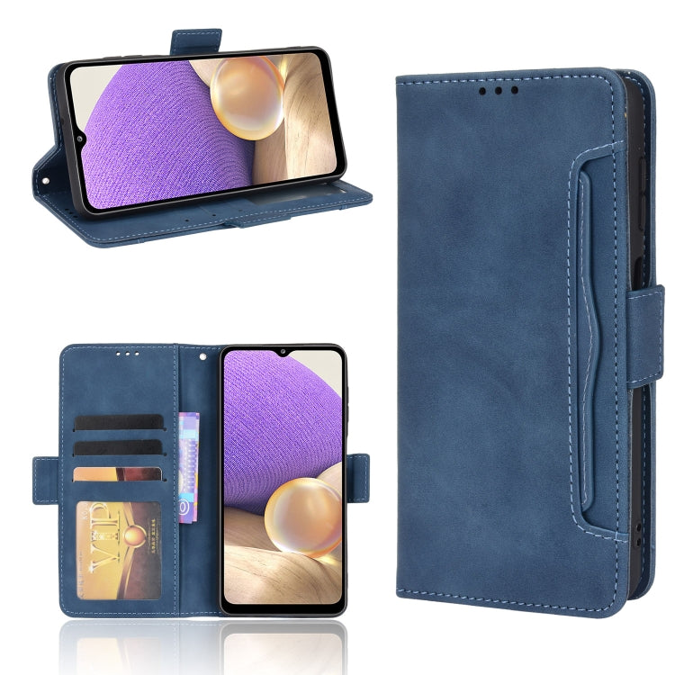 For Samsung Galaxy A13 5G Skin Feel Calf Pattern Horizontal Flip Leather Phone Case with Holder & Card Slots & Photo Frame