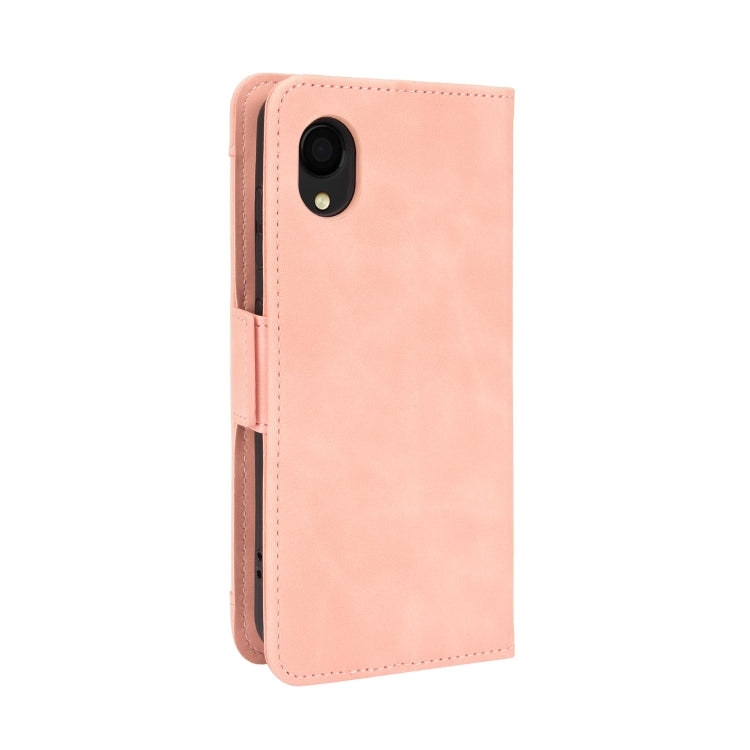 For Samsung Galaxy A22 5G JP Version Skin Feel Calf Pattern Horizontal Flip Leather Phone Case with Holder & Card Slots & Photo Frame