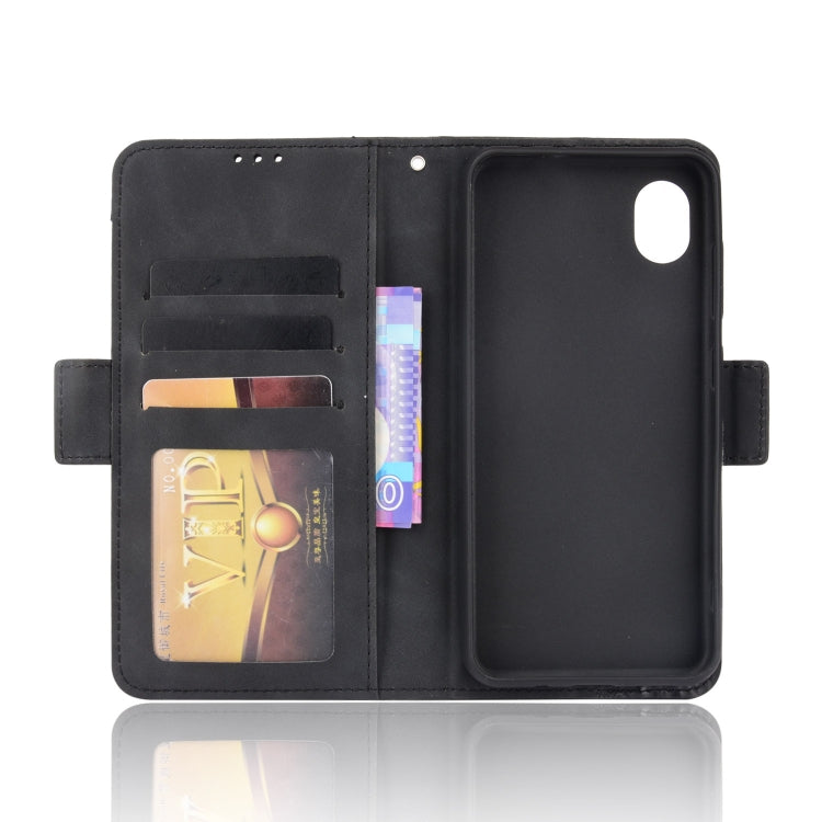 For Samsung Galaxy A22 5G JP Version Skin Feel Calf Pattern Horizontal Flip Leather Phone Case with Holder & Card Slots & Photo Frame