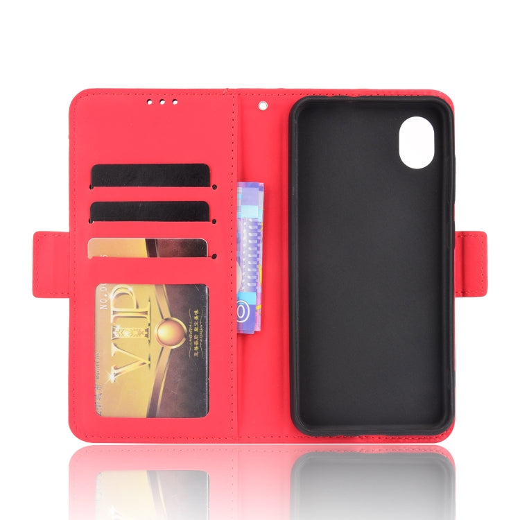 For Samsung Galaxy A22 5G JP Version Skin Feel Calf Pattern Horizontal Flip Leather Phone Case with Holder & Card Slots & Photo Frame