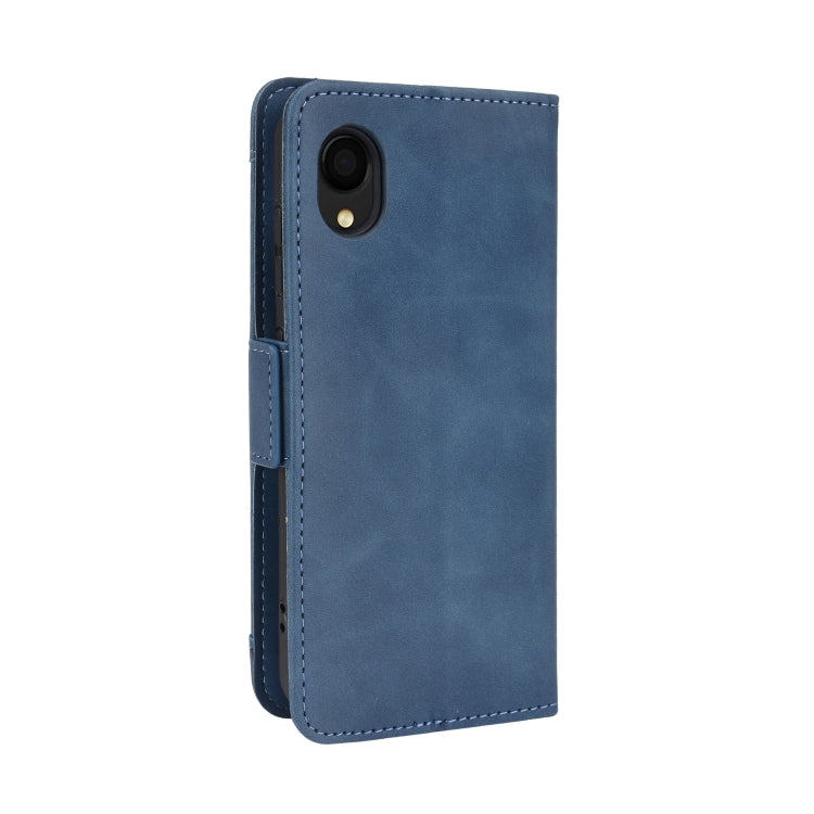 For Samsung Galaxy A22 5G JP Version Skin Feel Calf Pattern Horizontal Flip Leather Phone Case with Holder & Card Slots & Photo Frame