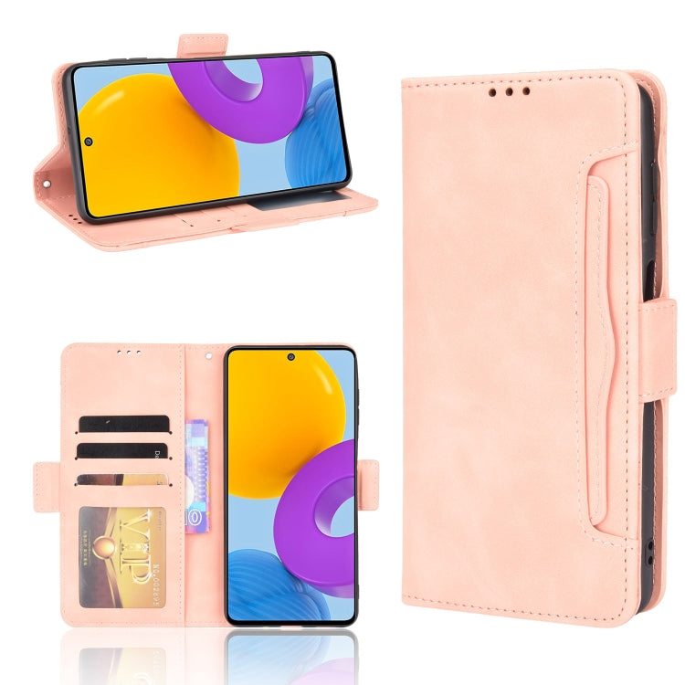 For Samsung Galaxy M52 5G Skin Feel Calf Pattern Horizontal Flip Leather Phone Case with Holder & Card Slots & Photo Frame
