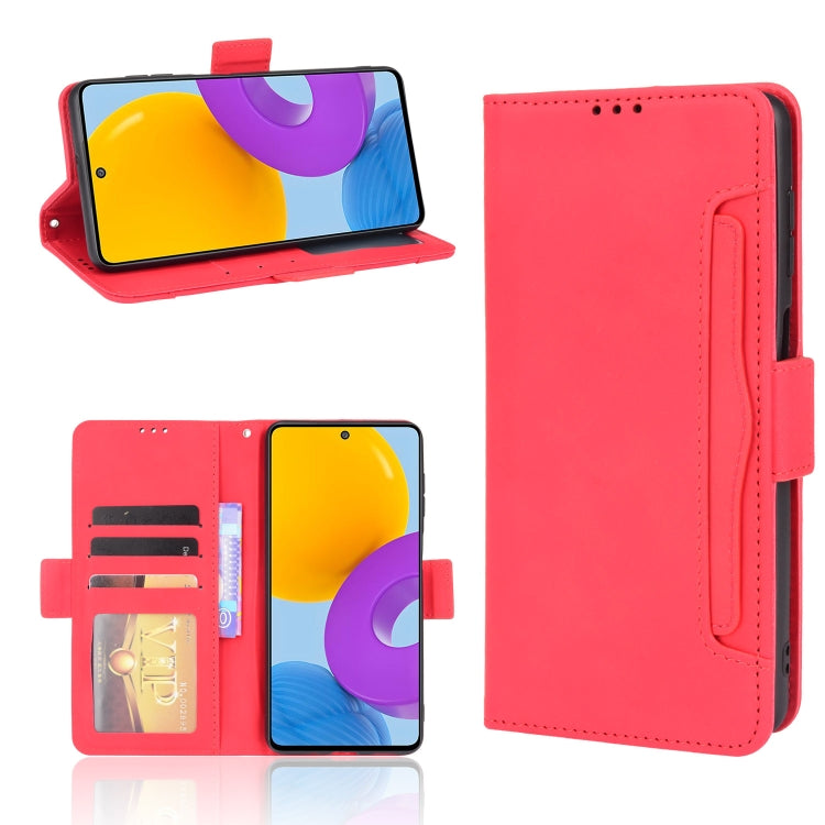For Samsung Galaxy M52 5G Skin Feel Calf Pattern Horizontal Flip Leather Phone Case with Holder & Card Slots & Photo Frame