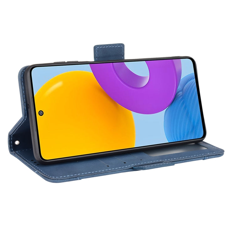 For Samsung Galaxy M52 5G Skin Feel Calf Pattern Horizontal Flip Leather Phone Case with Holder & Card Slots & Photo Frame