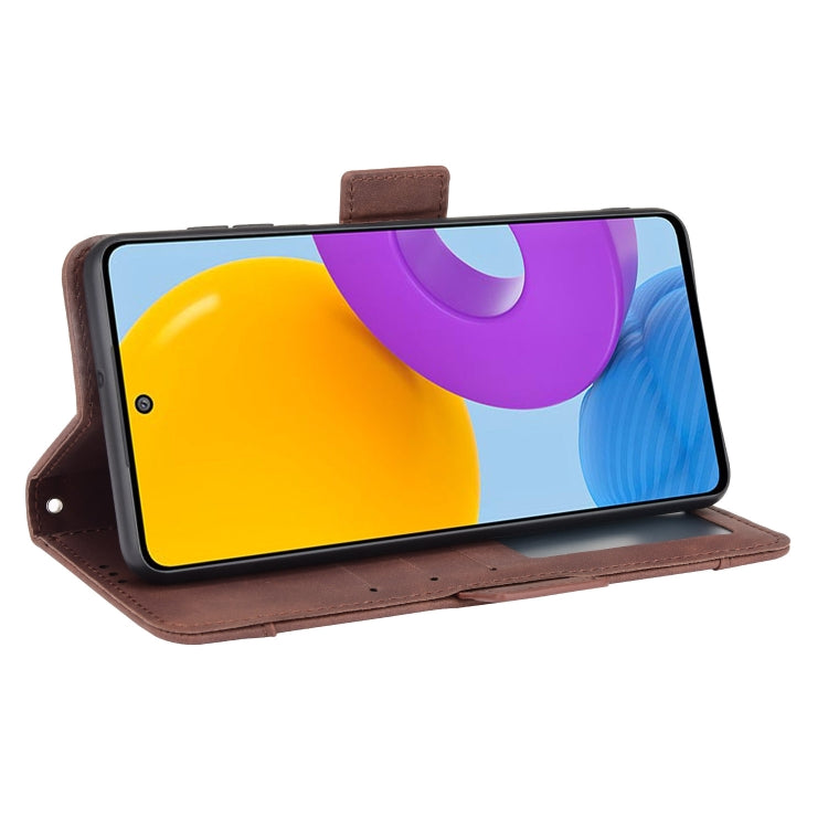 For Samsung Galaxy M52 5G Skin Feel Calf Pattern Horizontal Flip Leather Phone Case with Holder & Card Slots & Photo Frame