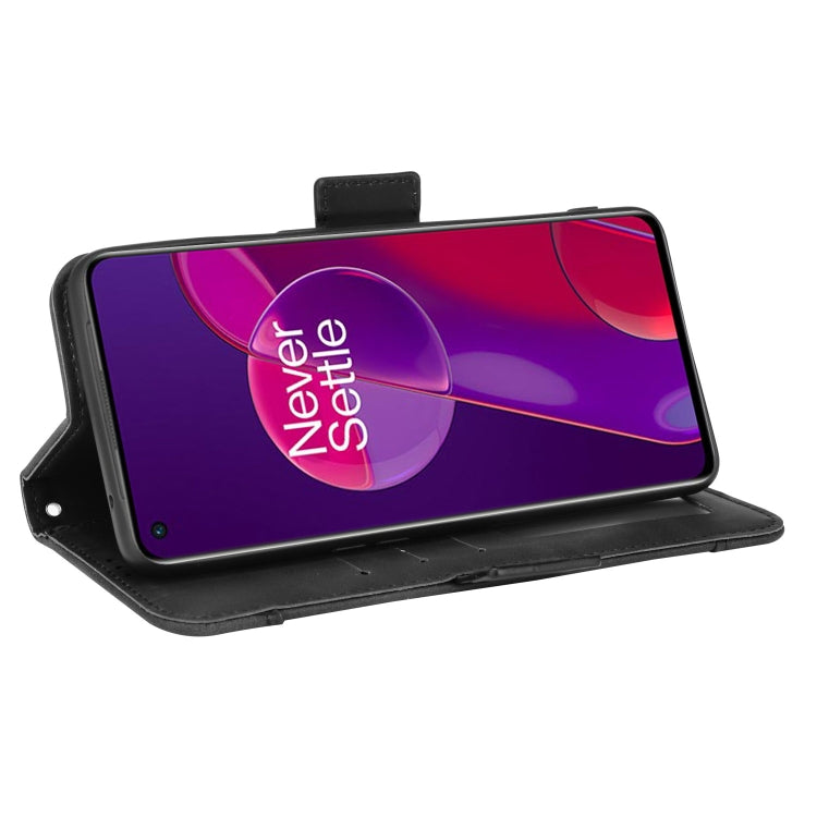 For OnePlus 9RT 5G Skin Feel Calf Pattern Horizontal Flip Leather Phone Case with Holder & Card Slots & Photo Frame