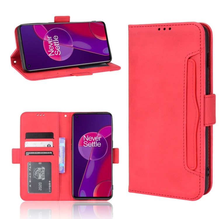 For OnePlus 9RT 5G Skin Feel Calf Pattern Horizontal Flip Leather Phone Case with Holder & Card Slots & Photo Frame