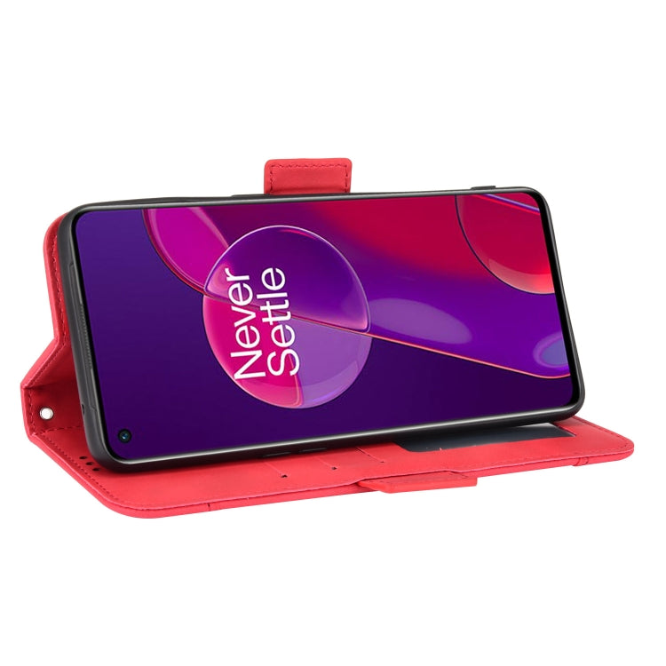 For OnePlus 9RT 5G Skin Feel Calf Pattern Horizontal Flip Leather Phone Case with Holder & Card Slots & Photo Frame
