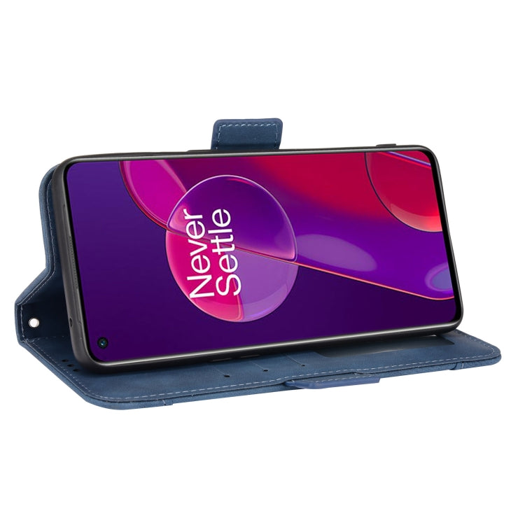 For OnePlus 9RT 5G Skin Feel Calf Pattern Horizontal Flip Leather Phone Case with Holder & Card Slots & Photo Frame