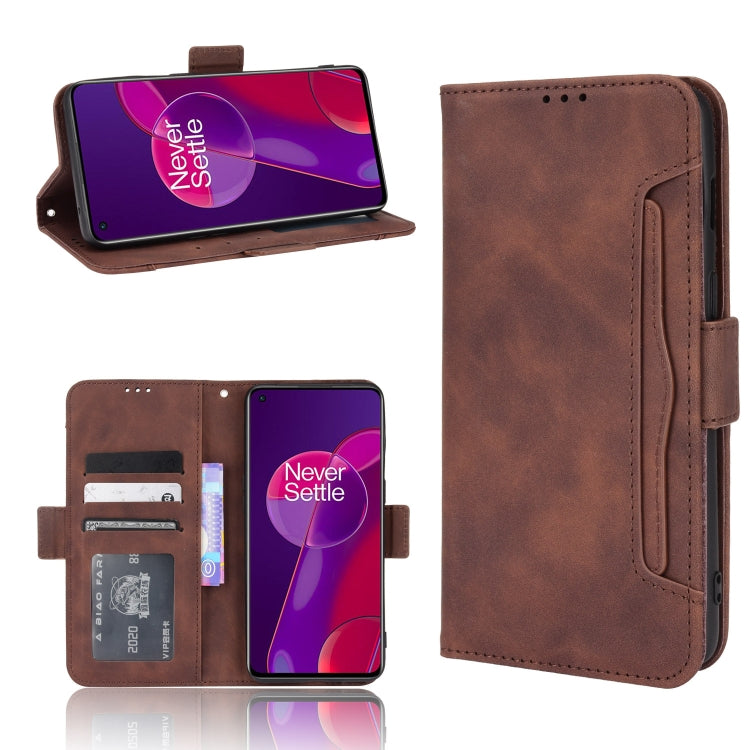 For OnePlus 9RT 5G Skin Feel Calf Pattern Horizontal Flip Leather Phone Case with Holder & Card Slots & Photo Frame