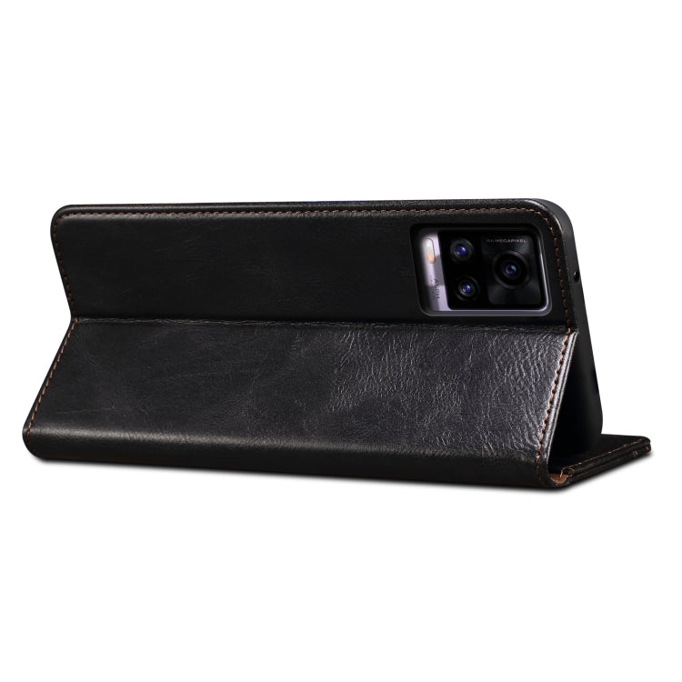 For Google Pixel 6 Simple Wax Crazy Horse Texture Leather Phone Case with Card Slots & Wallet