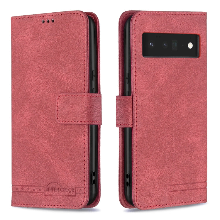 For Google Pixel 6 Pro Magnetic Clasp RFID Blocking Anti-Theft Leather Case with Holder & Card Slots & Wallet