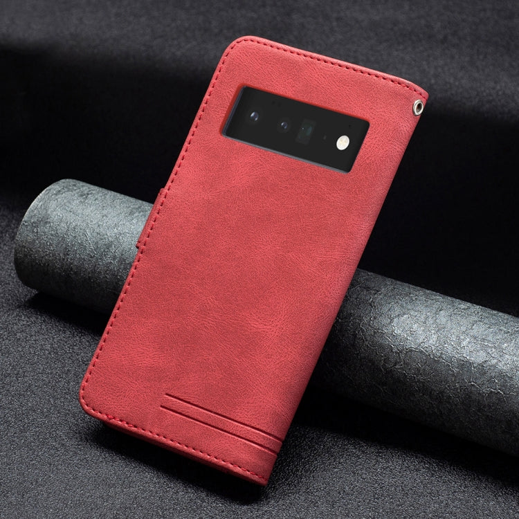 For Google Pixel 6 Pro Magnetic Clasp RFID Blocking Anti-Theft Leather Case with Holder & Card Slots & Wallet